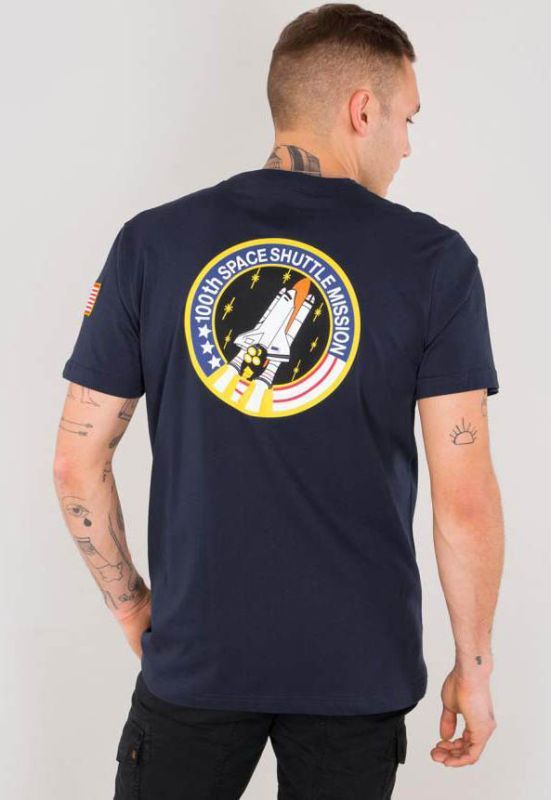 ALPHA INDUSTRIES Tričko Space Shuttle T - modré (176507/07)