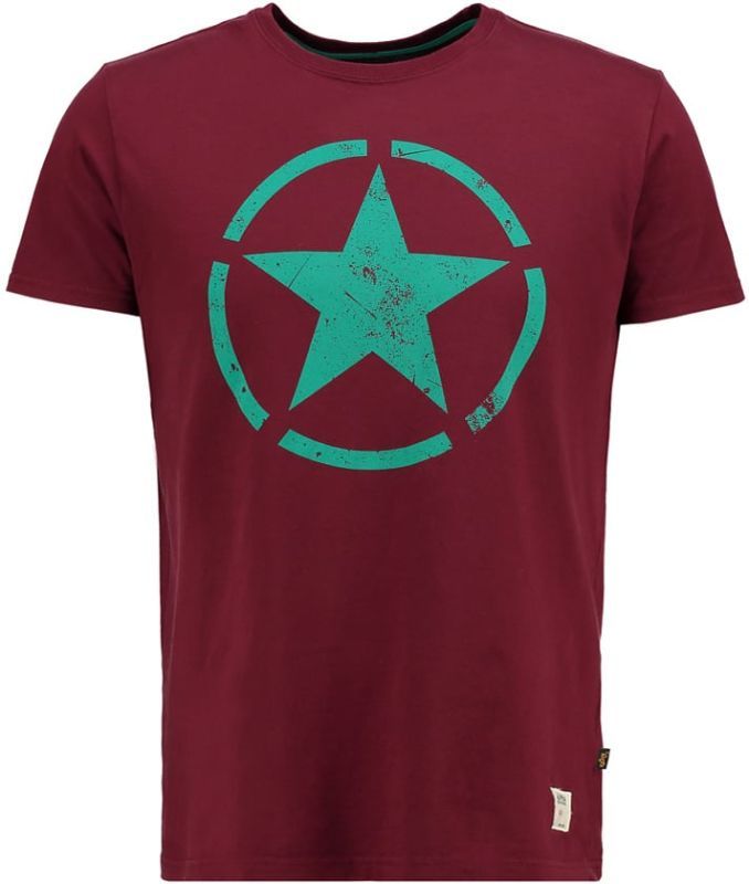 ALPHA INDUSTRIES Tričko STAR T - burgundy (121513/184)