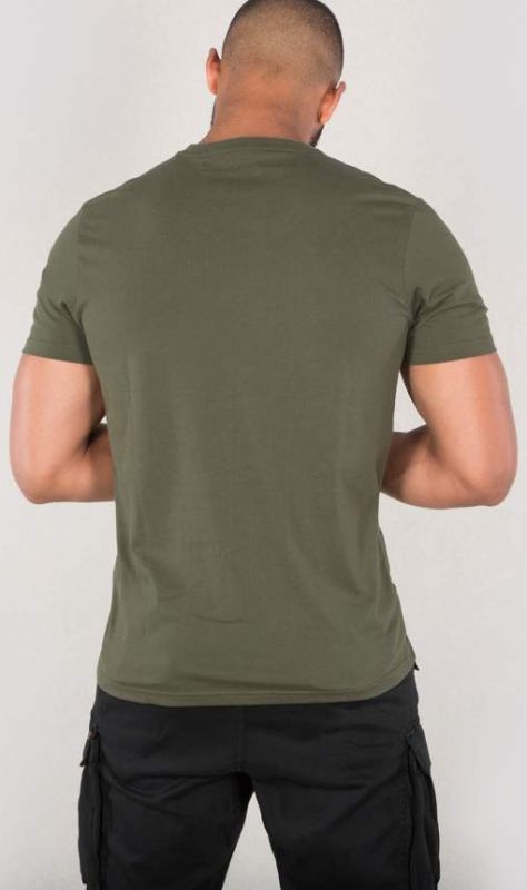 ALPHA INDUSTRIES Tričko BASIC T Small Logo - dark olive (188505/142)