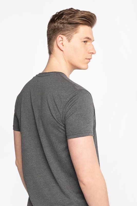 ALPHA INDUSTRIES Tričko BASIC T Small Logo - charcoal heather/white (188505/597)