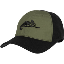 HELIKON Baseball šiltovka Logo Cap - black / olive green (CZ-LGC-PR-0102B)