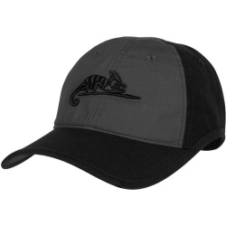 HELIKON Baseball šiltovka Logo Cap - black / shadow grey (CZ-LGC-PR-0135B)