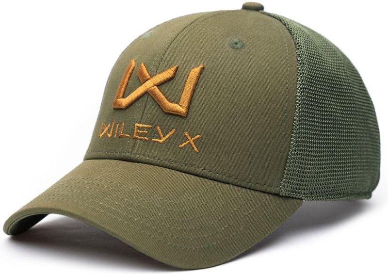 WILEY X Šiltovka Trucker Cap - olive green / tan logo