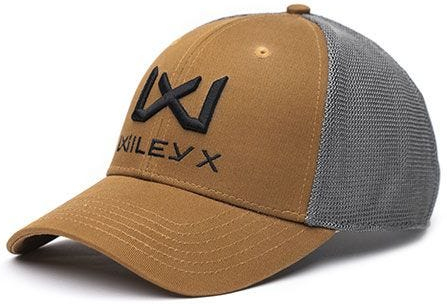 WILEY X Šiltovka Trucker Cap - tan / grey / black logo