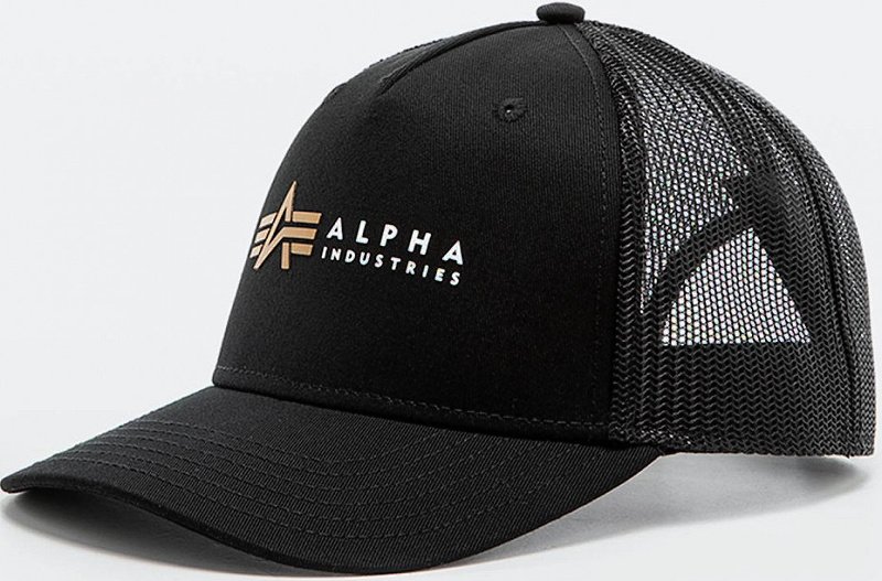 ALPHA INDUSTRIES Šiltovka Alpha Label Trucker Cap - čierna (106901/03)