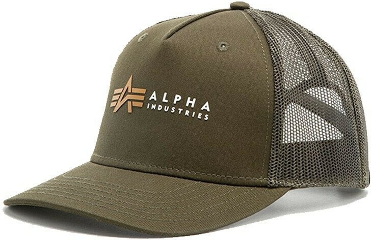 ALPHA INDUSTRIES Šiltovka Alpha Label Trucker Cap - dark olive (106901/142)