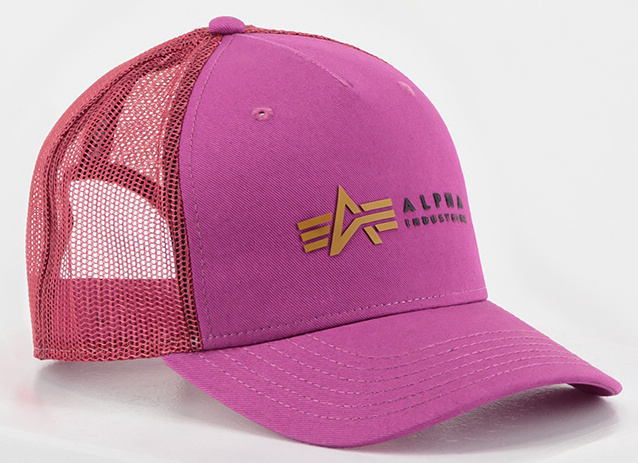 ALPHA INDUSTRIES Šiltovka Alpha Label Trucker Cap - dark magenta (106901/677)