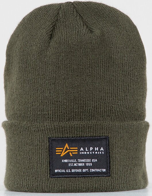 ALPHA INDUSTRIES Čiapka Crew Beanie - tmavo zelená (128924/257)