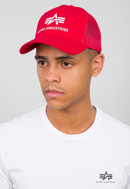 ALPHA INDUSTRIES Šiltovka Basic Trucker Cap - speed red (186902/328)