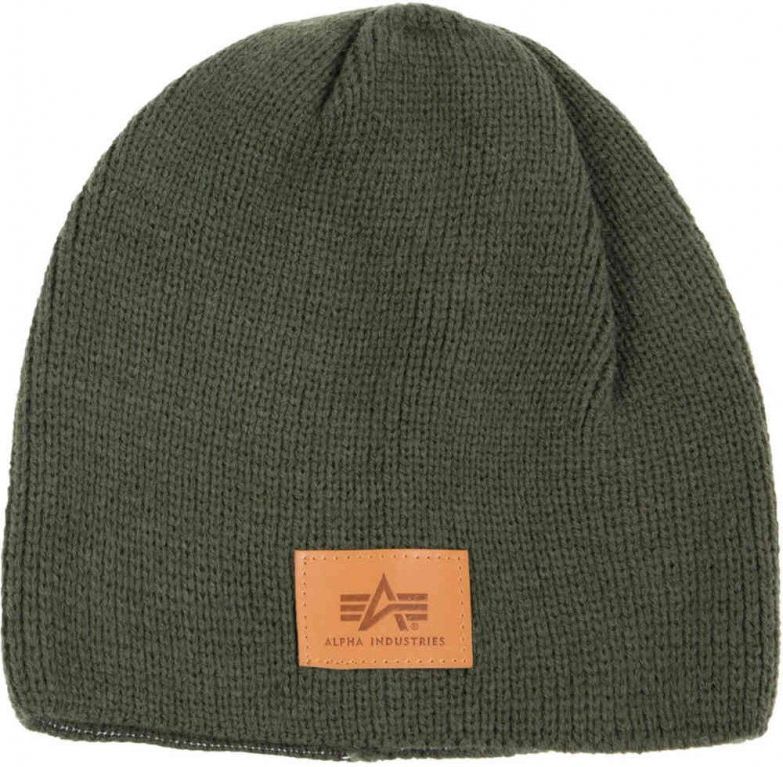 ALPHA INDUSTRIES Čiapka Knit Beanie - tmavo zelená (198909/257)