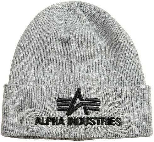 ALPHA INDUSTRIES Čiapka 3D Beanie - šedá (168910/17)