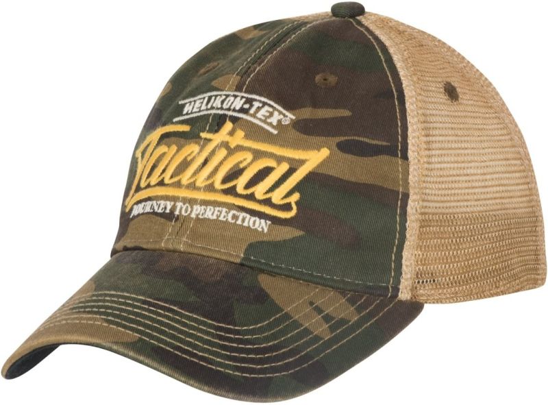 HELIKON Baseball šiltovka Tactical Trucker Cap Dirty Washed - woodland / khaki (CZ-TTC-DW-0313A)