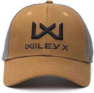 WILEY X Šiltovka Trucker Cap - tan / grey / black logo