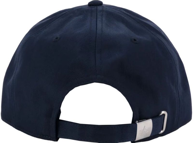 ALPHA INDUSTRIES Šiltovka Metal Label - rep blue / chrome (156905/376)