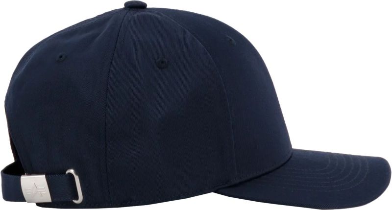 ALPHA INDUSTRIES Šiltovka Metal Label - rep blue / chrome (156905/376)