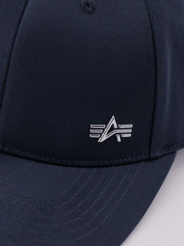 ALPHA INDUSTRIES Šiltovka Metal Label - rep blue / chrome (156905/376)