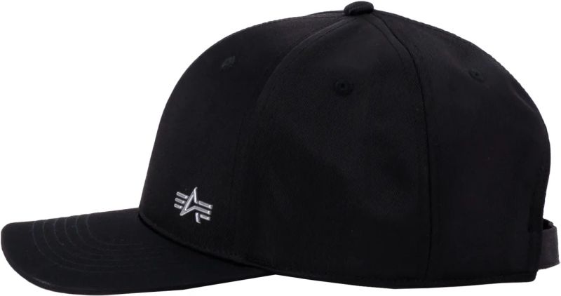 ALPHA INDUSTRIES Šiltovka Metal Label - black / metalsilver (156905/530)