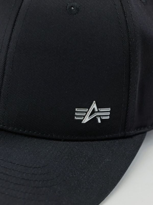 ALPHA INDUSTRIES Šiltovka Metal Label - black / metalsilver (156905/530)