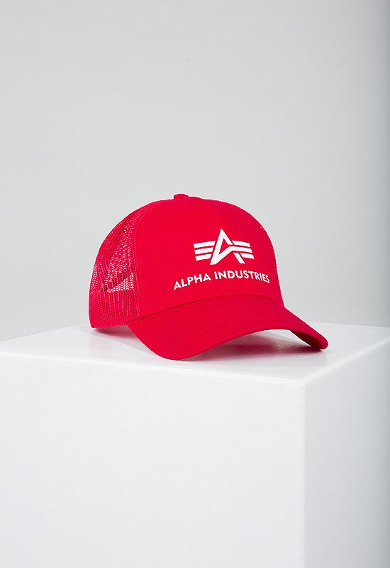 ALPHA INDUSTRIES Šiltovka Basic Trucker Cap - speed red (186902/328)