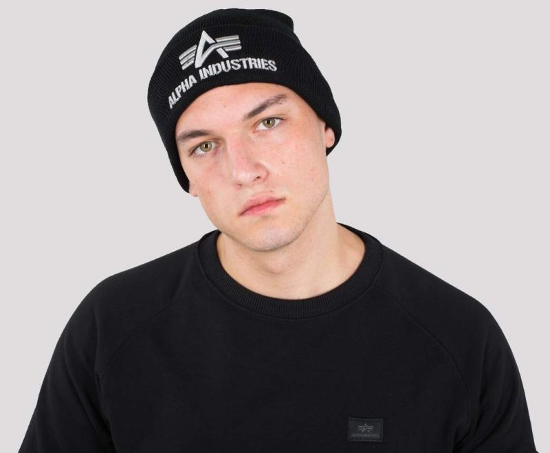 ALPHA INDUSTRIES Čiapka 3D Beanie - čierna (168910/03)