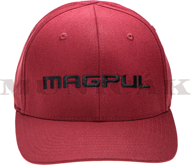 MAGPUL Šiltovka Wordmark Stretch Fit - red (40897)