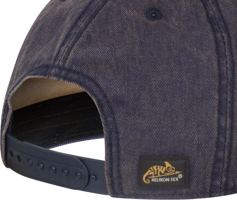 HELIKON Baseball šiltovka Plain Snapback Cap Dirty Washed - navy (CZ-PSC-DW-0U)