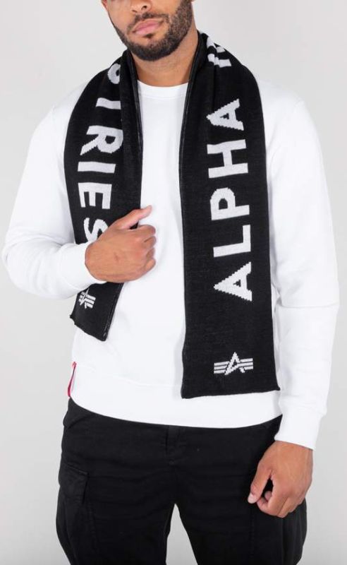 ALPHA INDUSTRIES Šál Scarf - čierny (188908/03-ohne)