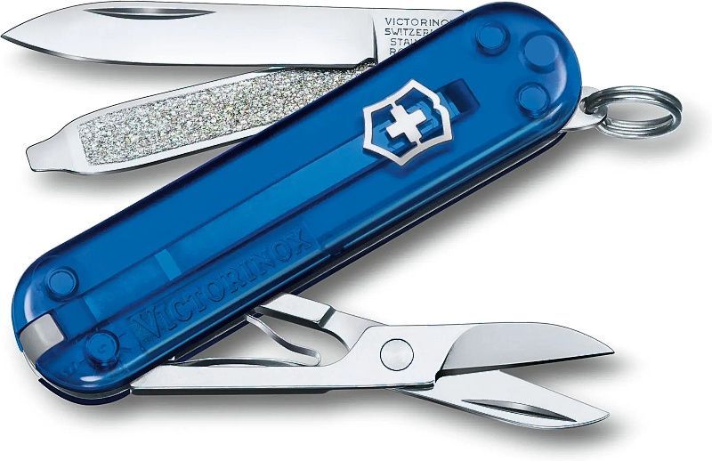 VICTORINOX Zatvárací nôž Classic SD Transparent - deep ocean (0.6223.T2G)