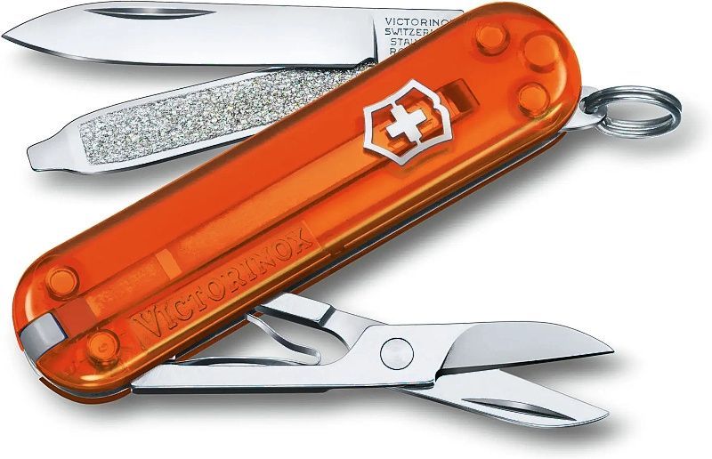 VICTORINOX Zatvárací nôž Classic SD Transparent - fire opal (0.6223.T82G)