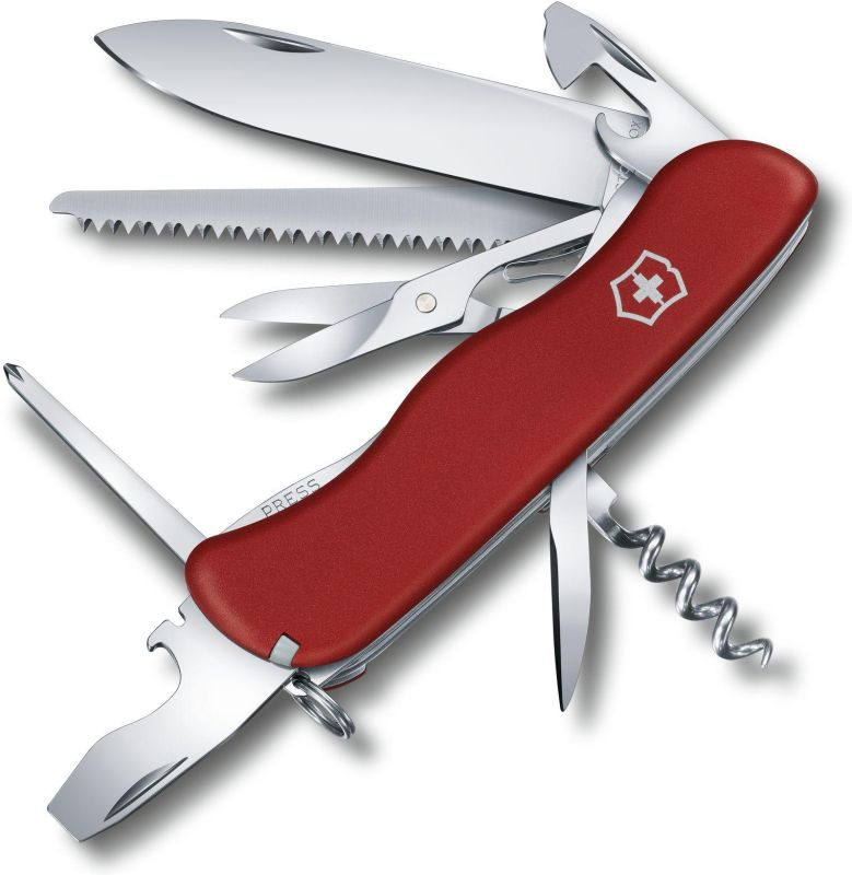 VICTORINOX Zatvárací nôž OUTRIDER s poistkou - červený (0.8513)