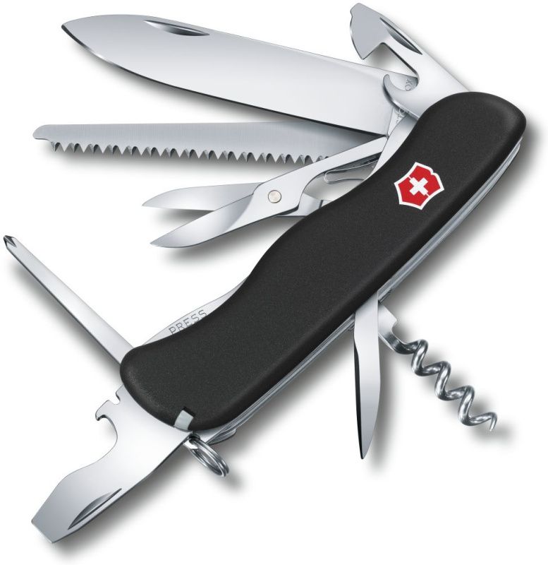 VICTORINOX Zatvárací nôž OUTRIDER s poistkou - čierny (0.8513.3)