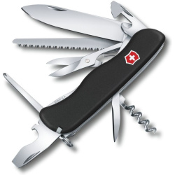 VICTORINOX Zatvárací nôž OUTRIDER s poistkou - čierny (0.8513.3)