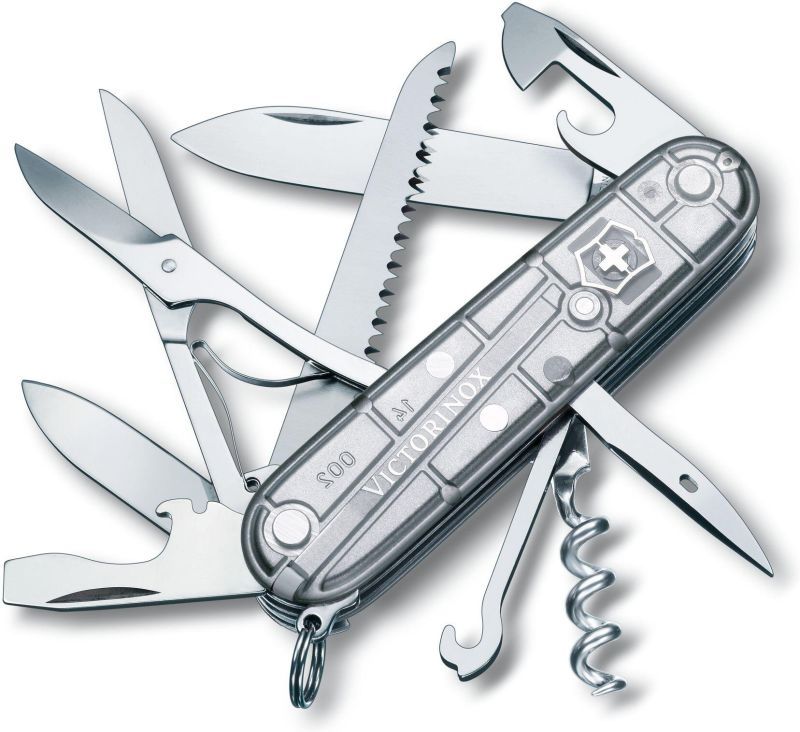 VICTORINOX Zatvárací nôž HUNTSMAN Silvertech - transparentný (1.3713.T7)