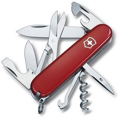 VICTORINOX Zatvárací nôž CLIMBER (v blistri) - červený (1.3703.B1)