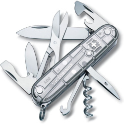 VICTORINOX Zatvárací nôž CLIMBER - strieborný transparentný (1.3703.T7)