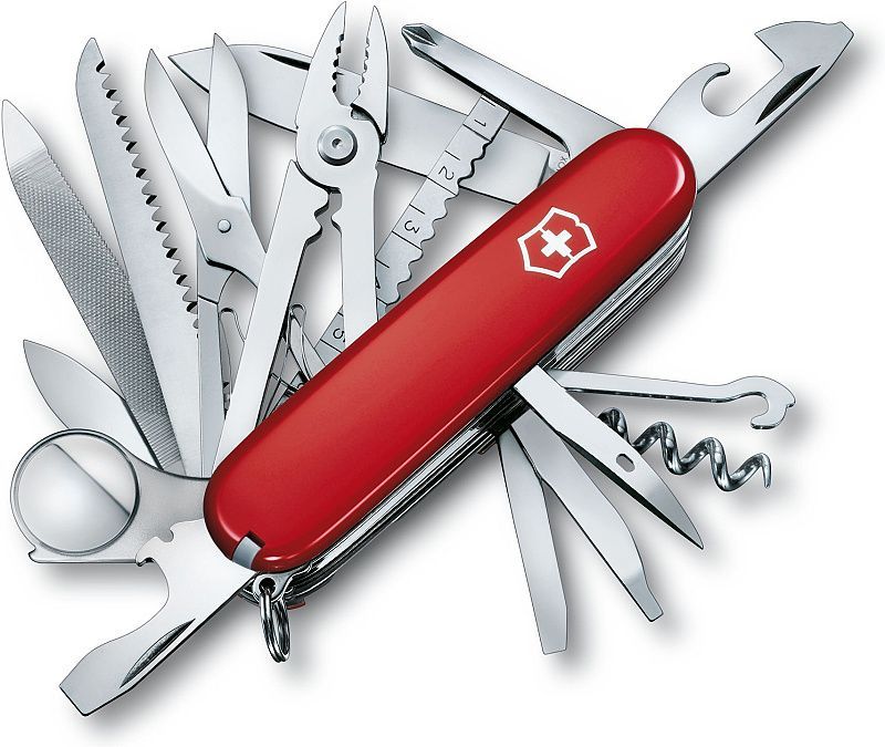 VICTORINOX Zatvárací nôž SWISS CHAMP - červený (1787864)