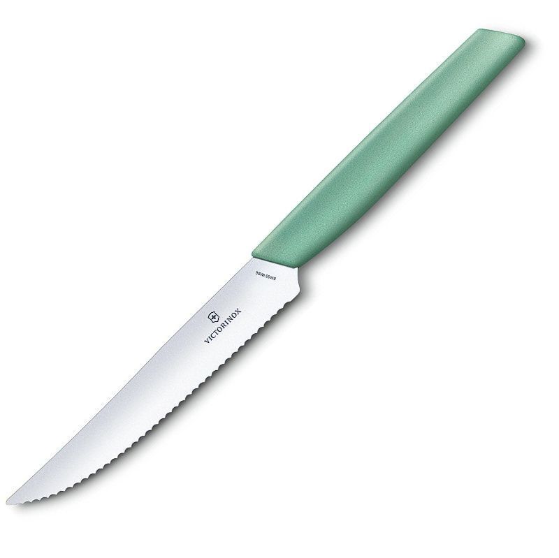 VICTORINOX Nôž SwissModern na steak a pizzu 12cm - zelený (6.9006.12W41)