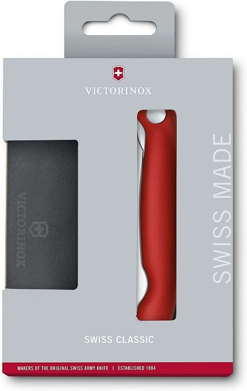 VICTORINOX Nož SwissClassic s doskou na krájanie - červený (6.7191.F1)