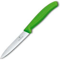 VICTORINOX Nôž na krájanie zeleniny SwissClassic 10cm hladké ostrie - zelený (6.7706.L114)