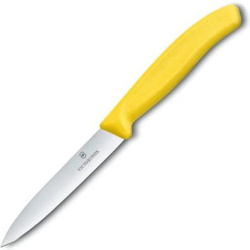 VICTORINOX Nôž na krájanie zeleniny SwissClassic 10cm hladké ostrie - žltý (6.7706.L118)
