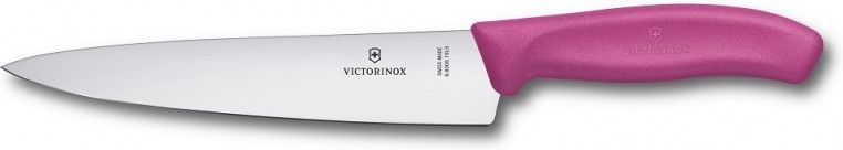 VICTORINOX Nôž kuchársky nárezový SwissClassic 19 cm (v blistri) - ružový (6.8006.19L5B)
