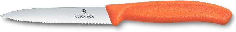 VICTORINOX Univerzálny kuchynský nôž 10cm zúbkovaný - orange (6.7739.C1)