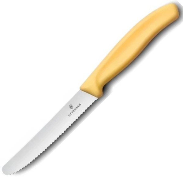 VICTORINOX Nož SwissClassic na ovocie a zeleninu 11cm zúbkovaný, LE 2026 - yellow (6.7838.E120)