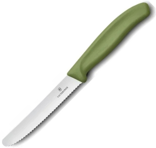 VICTORINOX Nož SwissClassic na ovocie a zeleninu 11cm zúbkovaný, LE 2026 - green (6.7834.E575)