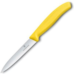 VICTORINOX Nôž na zeleninu SwissClassic 10cm zúbkovaný - žltý (6.7736.L8)