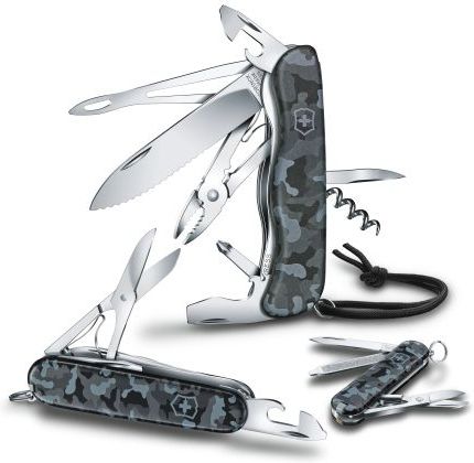 VICTORINOX Zatvárací nôž SKIPPER - modrý camo (0.8593.W942)