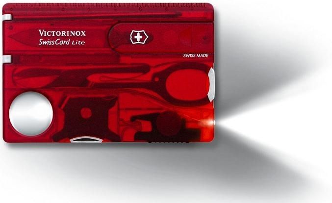 VICTORINOX SWISS CARD LITE - červená transparentná (0.7300.T)