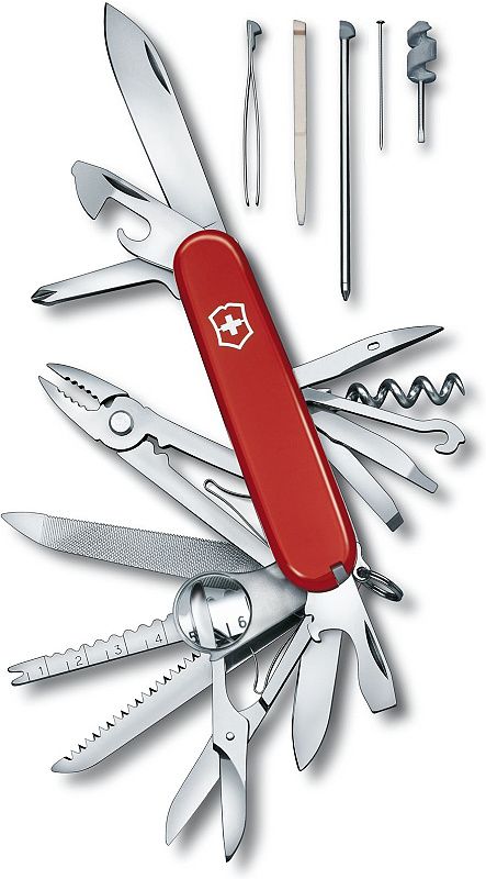 VICTORINOX Zatvárací nôž SWISS CHAMP - červený (1787864)