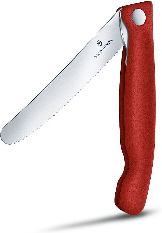 VICTORINOX Nož SwissClassic na ovocie a zeleninu, zubkovaný - červený (6.7831.FB)