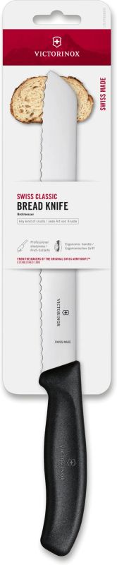 VICTORINOX Nôž na chlieb a pečivo 21cm - black (6.8634.21C1B)